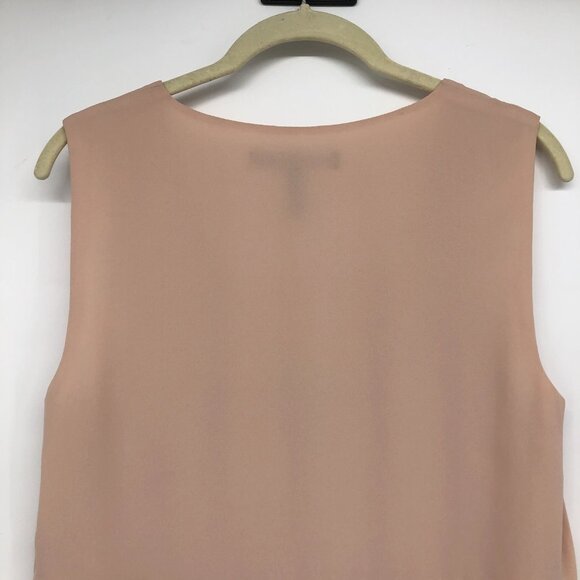 BCBGMaxAzria Light Peach Pink Mishelle Lace Insert V-Neck Chiffon Tank size XS - Picture 11 of 15